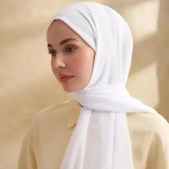 ARMANDA - 3009 Rustik Pamuksu Şal - Kırık Beyaz