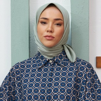 Silk Home Twill Eşarp 11343 - Çağla