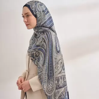 ARMANDA - 4456 Mystic Desen Şal - Lacivert