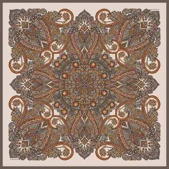ARMANDA ANESHA DESEN TWILL İPEK EŞARP -KİREMİT