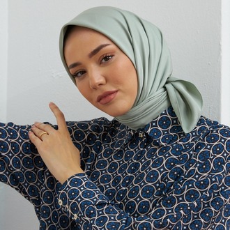 Silk Home Twill Eşarp 11343 - Çağla