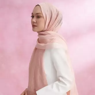 ARMANDA - 3324 İpekli Ruby Şal - Pudra