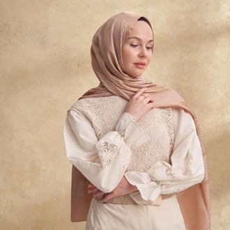 Armanda - 3305 Fiori Jakar Line Desen - Koyu Bej