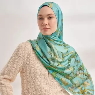 ARMANDA - 4464 Van Gogh Şal - Nil Yeşili