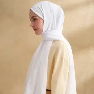 ARMANDA - 3009 Rustik Pamuksu Şal - Kırık Beyaz