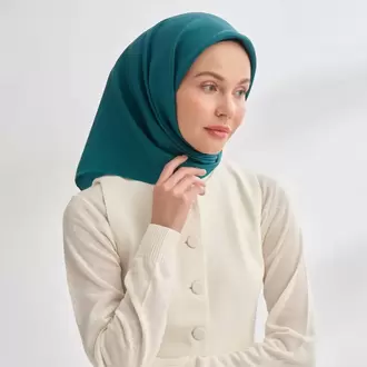 ARMANDA - 4400 Premium Twill İpek Eşarp - Zümrüt