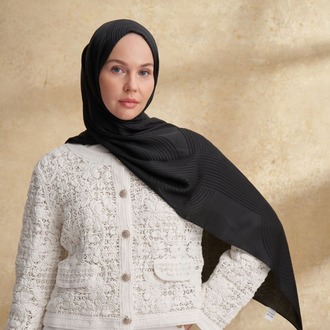 Armanda - 3305 Fiori Jakar Line Desen - Siyah