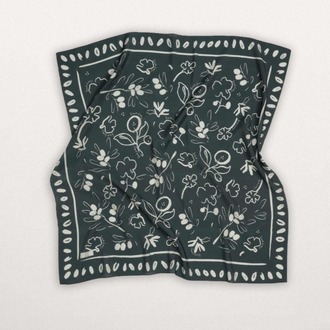 Fresh Scarfs - Luna Desen Pamuk İpek Eşarp - Yeşil