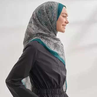 ARMANDA - 6036 Etnik Desen Şal - Zümrüt