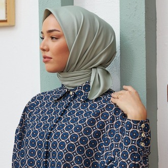 Silk Home Twill Eşarp 11343 - Çağla