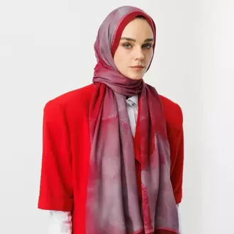MOONCORN - Moreal Desen Rami Şal - Bordo