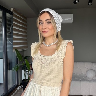 Fisto işlemeli İçi Astarlı Elbise