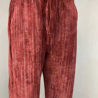 Fitilli kadife pantolon bordo