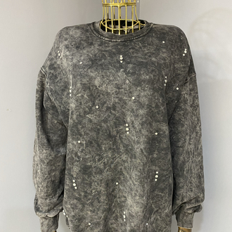 Taşlamalı sweatshirt