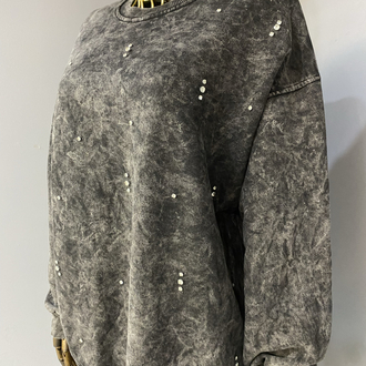 Taşlamalı sweatshirt