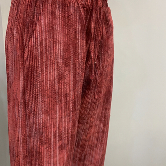Fitilli kadife pantolon bordo