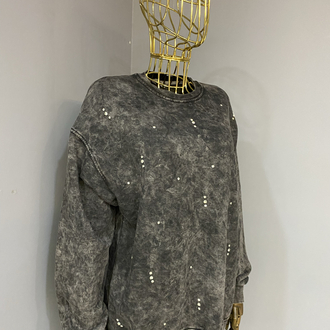 Taşlamalı sweatshirt