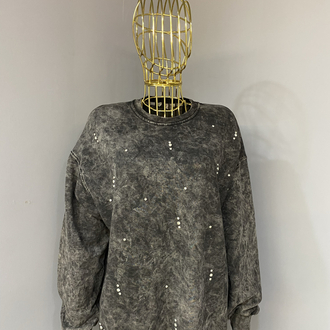 Taşlamalı sweatshirt