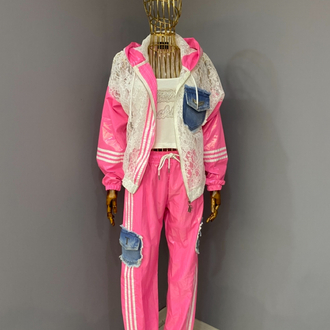 Tasarım eşofman takımı Pink üçlü 