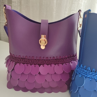 Pul Detaylı Astarlı Omuz Çantası