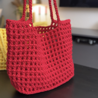 Örgü Kafes Model Kol Çantası