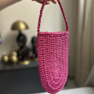 Pembe Hasır Luna Çanta