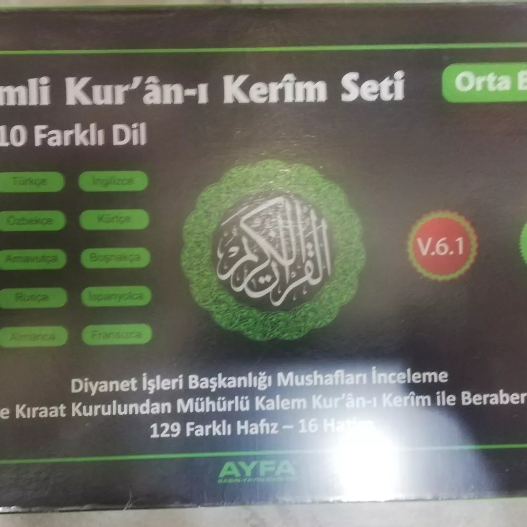 orta boy-kalemli Kuranı-kerim seti - (son versiyon V 6.1-16 GB) 3 yıl firma garantili