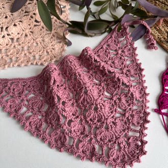 Gül kurusu bandana 4-7 yaş