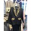 Leopar detaylı ceket