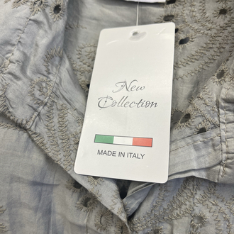 İtalyan brodeli ipek tencel gömlek