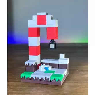 Işığı Emen Minecraft Yılbaşı Temalı Ada Gece Parlayan Figür Seti Hediyelik - 4x4 Boyutunda