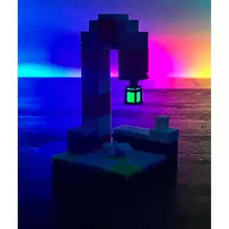 Işığı Emen Minecraft Yılbaşı Temalı Ada Gece Parlayan Figür Seti Hediyelik - 4x4 Boyutunda