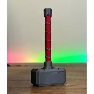 Thor Mjolnir Mıknatıslı Mini Çekiç-KIRMIZI - Dolap Süs Dekorasyonu Hediyelik