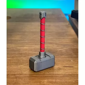 Thor Mjolnir Mıknatıslı Mini Çekiç-KIRMIZI - Dolap Süs Dekorasyonu Hediyelik