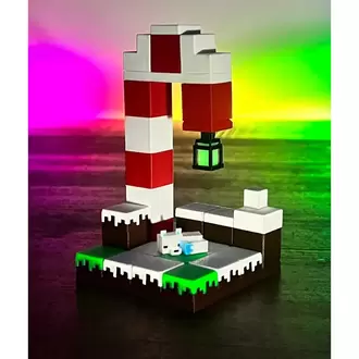 Işığı Emen Minecraft Yılbaşı Temalı Ada Gece Parlayan Figür Seti Hediyelik - 4x4 Boyutunda