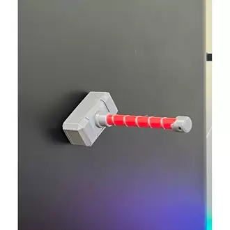Thor Mjolnir Mıknatıslı Mini Çekiç-KIRMIZI - Dolap Süs Dekorasyonu Hediyelik