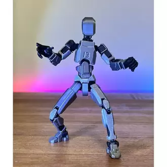 TİTAN TN13 - Eklemli Hareketli Şekil Değiştirme Robotu Figür(GRİ) (SİLAH SETİ DAHİL)
