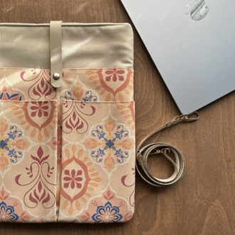 Özel Tasarım El Yapımı Cepli Kılıf Çanta, Tablet Kılıfı, Kitap Kılıfı, Organizer Çanta