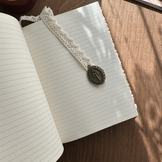 El Yapımı Vintage Nakışlı Defter – A5 / 100gr / 384 Sayfa – Çizgili 