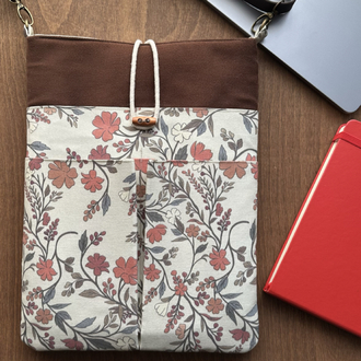 Özel Tasarım El Yapımı Cepli Kılıf Çanta, Tablet Kılıfı, Kitap Kılıfı, Organizer Çanta