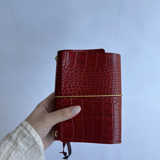A6 Kırmızı Kroko Trifold