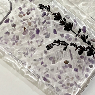 Lavender and Amethyst Clear Case