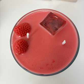 Çilekli matcha mum