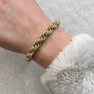 Premium Gold Burgu Zincir Bileklik