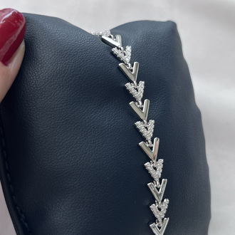 Zirkon Taşlı V Model Bileklik 