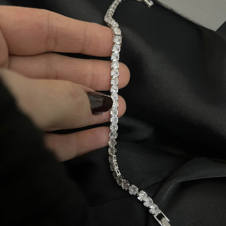 Premium Silver Taşlı Bileklik
