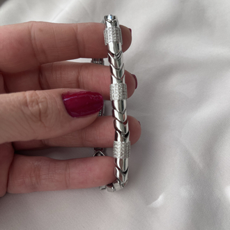 Zirkon Taşlı Silver Bileklik