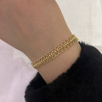 Gold Örme Model Bileklik