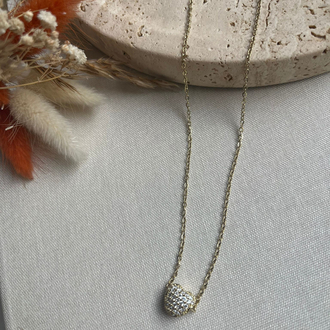 Premium 14 k minimal kalp kolye