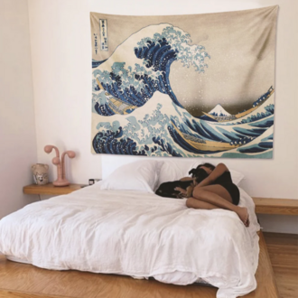 The Great Wave off Kanagawa Duvar Örtüsü